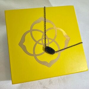 Kendra Scott Black Druzy Necklace